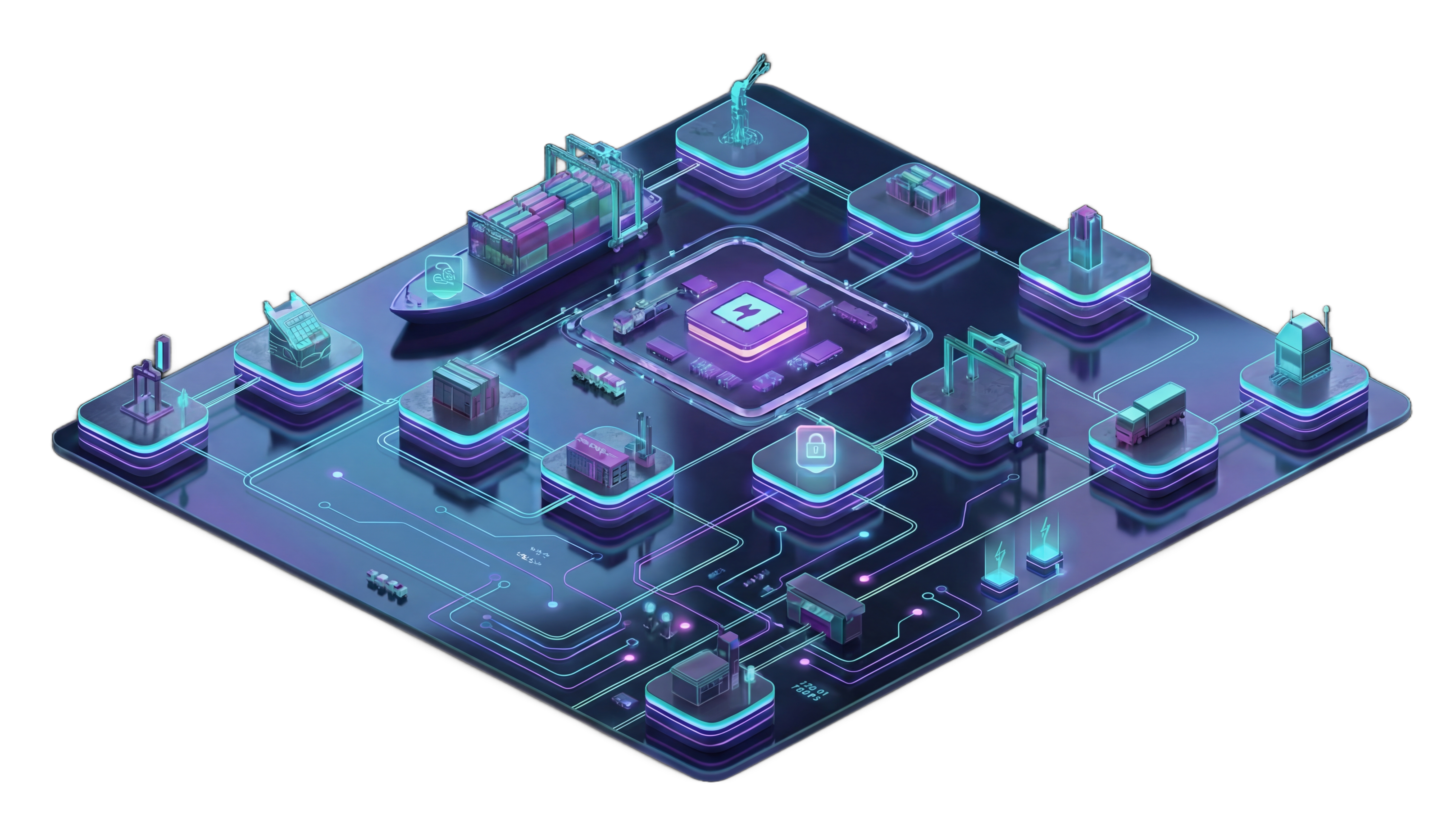 Port software ecosystem illustration